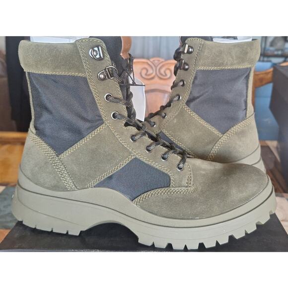 Coach men's utility boots- style #G4502- leather and cordura fabric- NIB - Picture 1 of 10